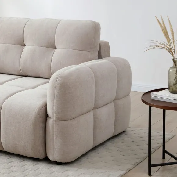 Jolie Chenille Quilted Cloud Corner Sofa Bed 4