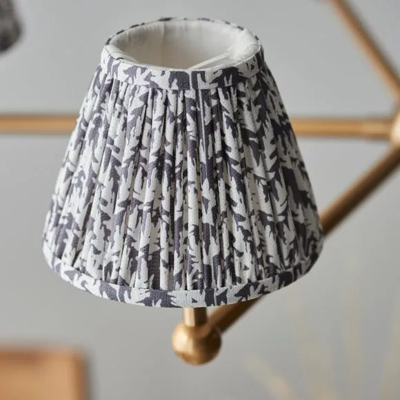 Vogue Javier 5 Light Adjustable Pendant Light with Grey Leaf Lamp Shades 2