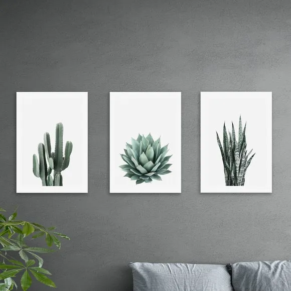 Set of 3 East End Prints Succulent Gallery Wall Prints 1