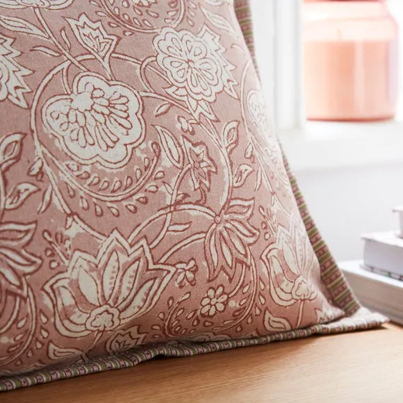 Woodblock Floral Cushion Cover 6
