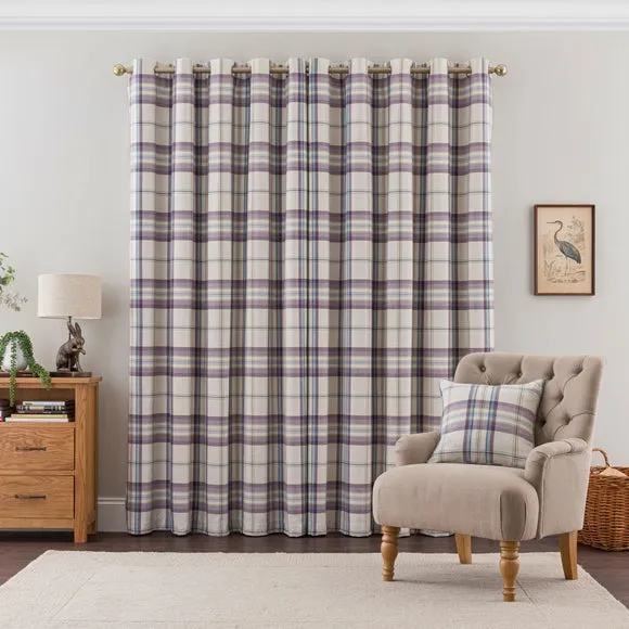 Henley Checked Eyelet Curtains 4