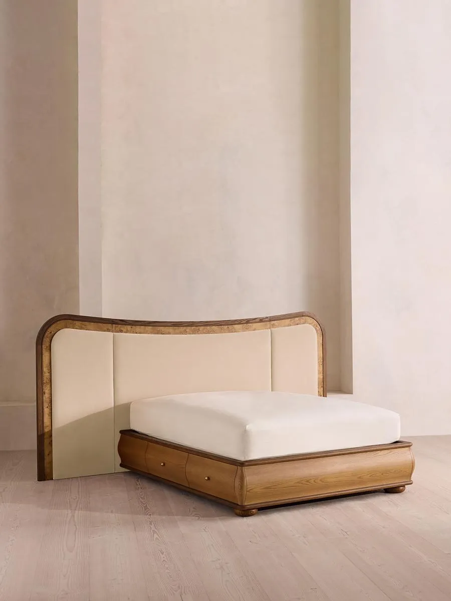 Alana Bed, Super king, Velvet, Porcelain