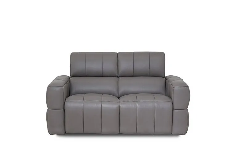 Cube Leather 2 Seater Power Recliner Sofa with Power Headrests