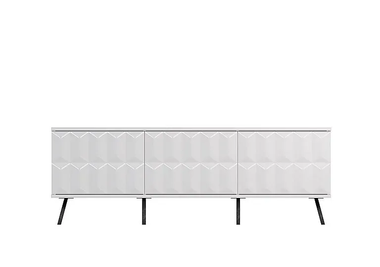 Alpha TV Unit with SMART LED Lighting - White