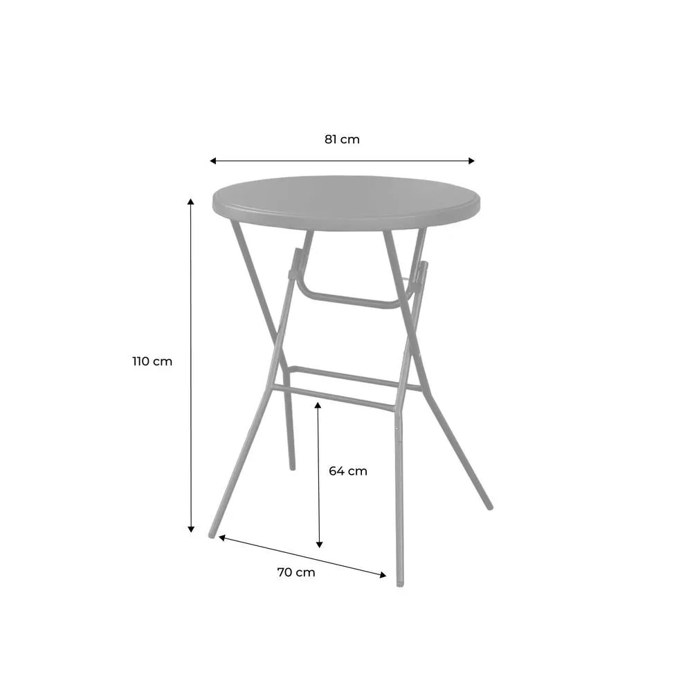 sweeek Pair of foldable high tables in Dark Grey 5