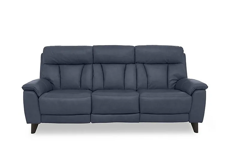 Dreamer NC Leather 3 Seater Power Recliner Sofa - NC Ocean Blue