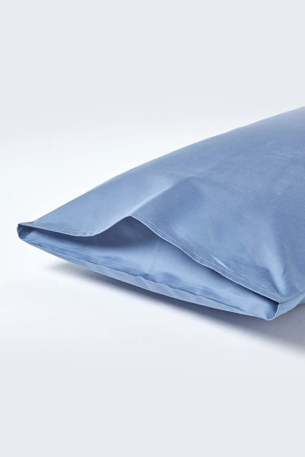 Homescapes Egyptian Cotton Housewife Pillowcase 1000 TC, King Size in Blue 3