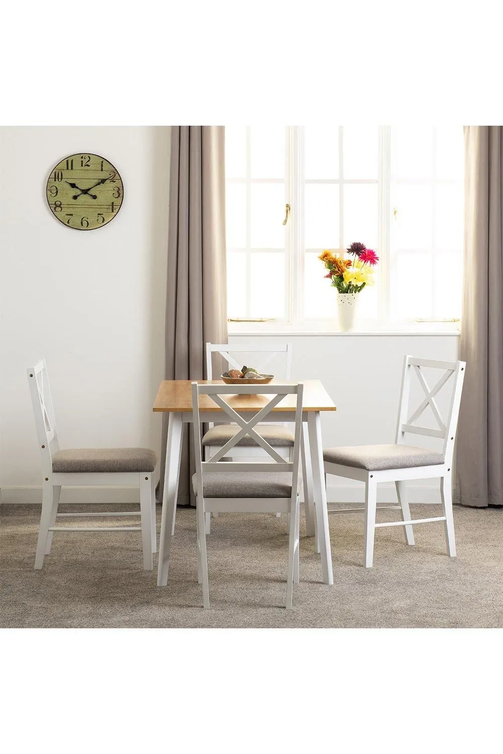 Seconique Balfour 1+4 Dining Set in Light Oak