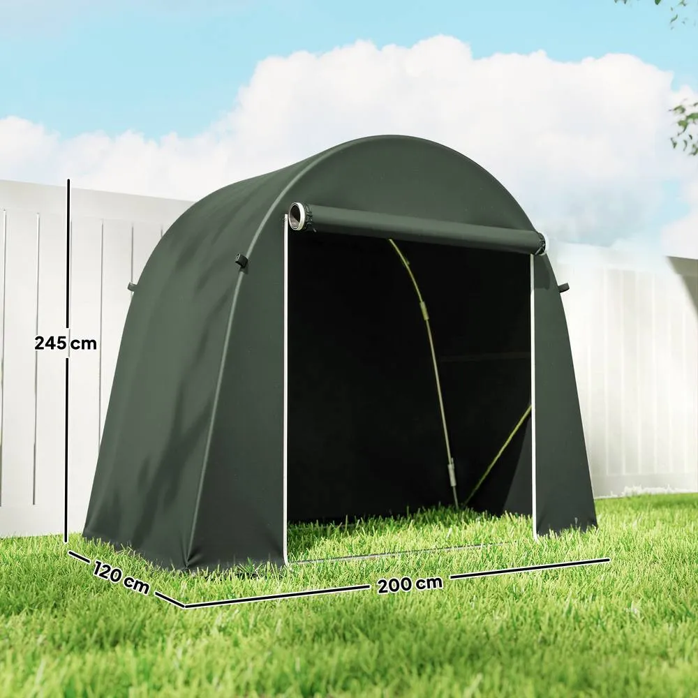 OUTSUNNY 8 x 4 ft Garden Storage Shed Tent Bike Tent, Green 3