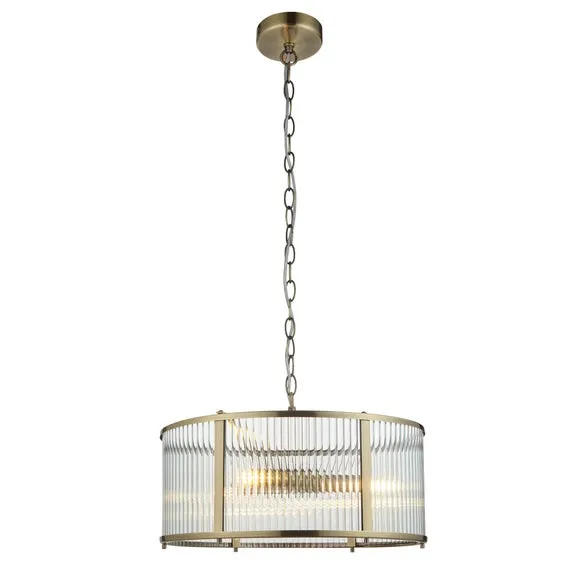 Vogue Hadley Ribbed 3 Light Pendant Light 5