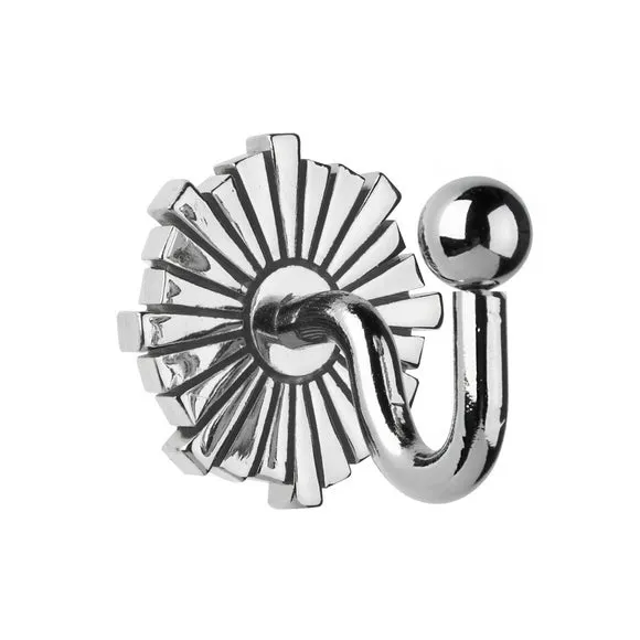 Art Deco Backplate Curtain Tieback Hooks