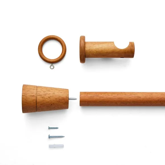 Flute Wood Curtain Pole 3