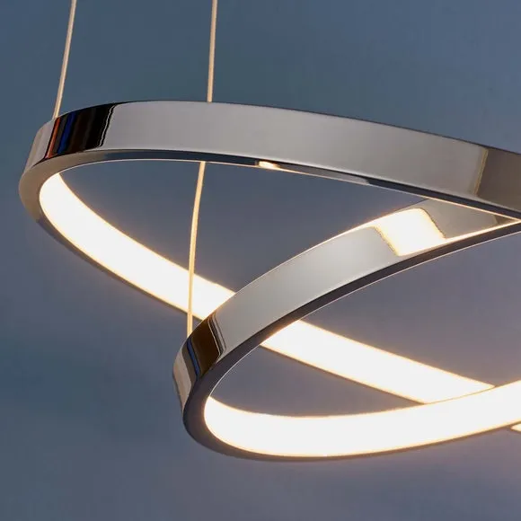 Vogue Kline 2 Light Integrated LED Hoop Ceiling Light 4