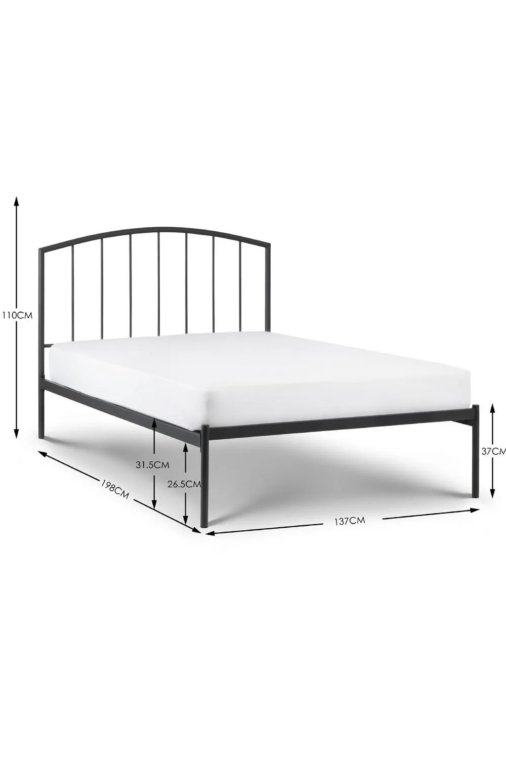 Julian Bowen Onyx Metal Bed in Black 5
