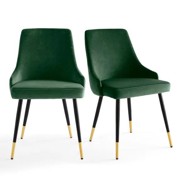 Ariana Set of 2 Dining Chairs, Velvet 5