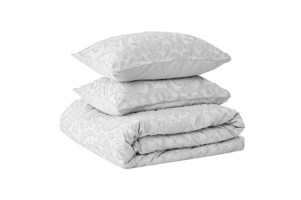 GAVENO CAVAILIA Luxury Elegant Cambi Duvet Cover Set in White 3