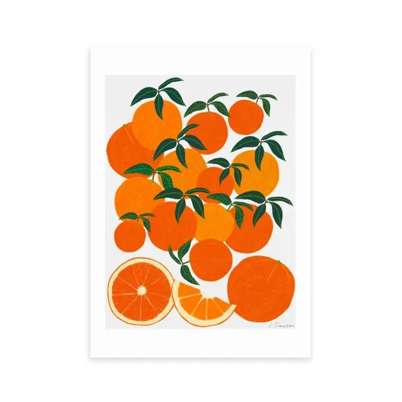 East End Prints Orange Harvest Print