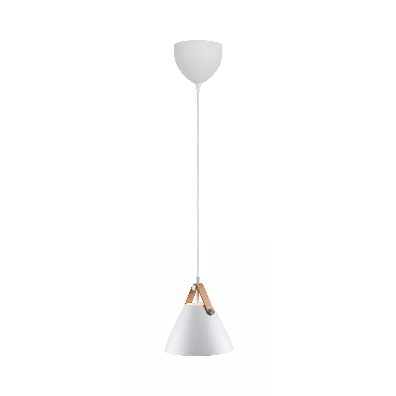 Nordlux Modern Indoor Pendant Light White Metal GU10 Brown & Black Strap - Mains Powered, IP20