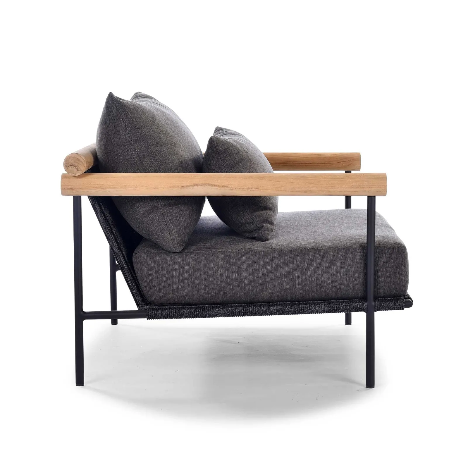 Zanzibar Garden Lounge Chair, Aluminium, Black | Barker & Stonehouse 6