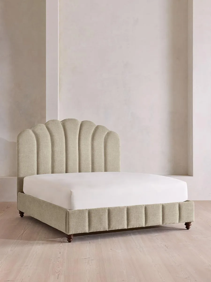 Manette Bed, Super King, Linen Chenille, Stone