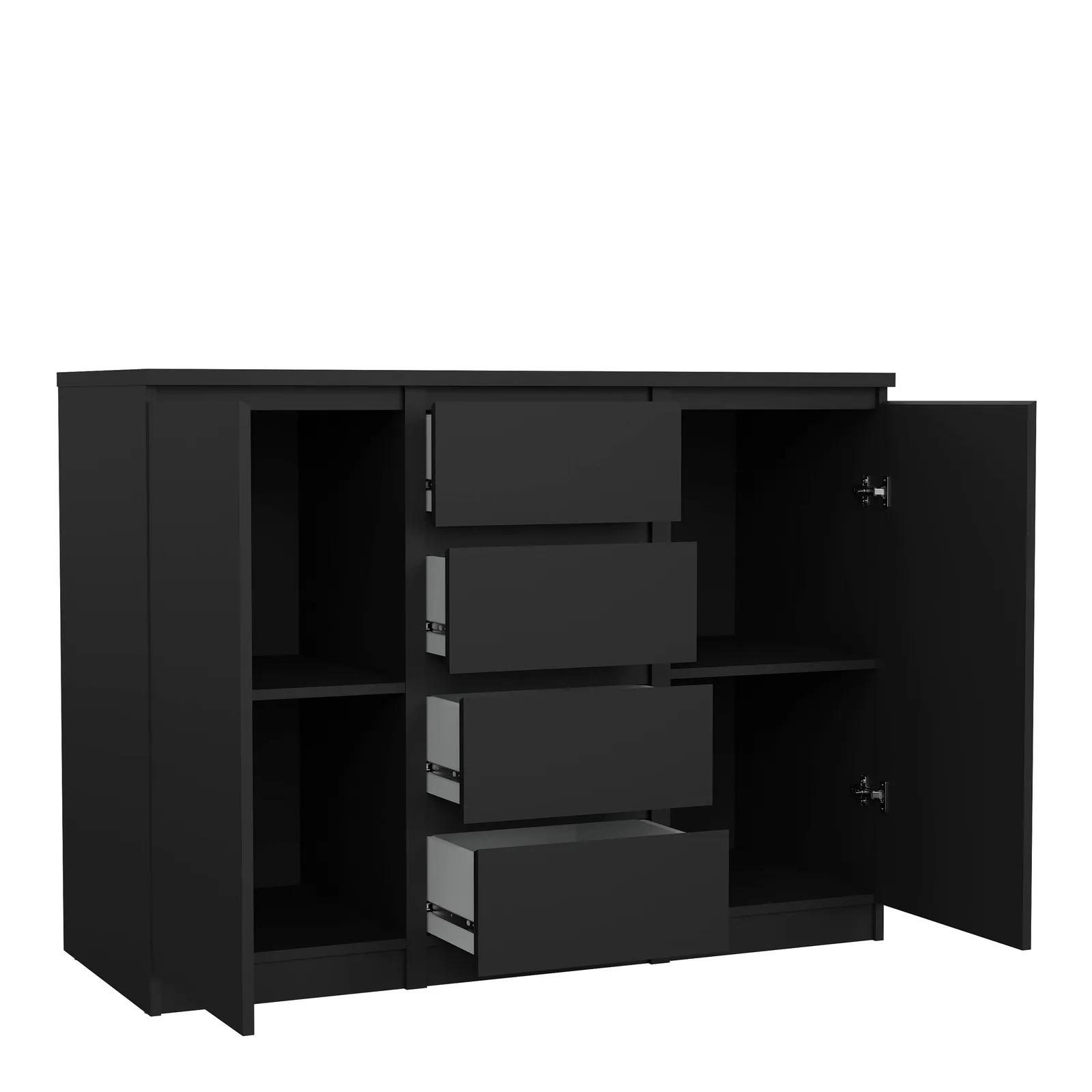 Furniture To Go Naia Sideboard - 4 Drawers 2 Doors in Black 4