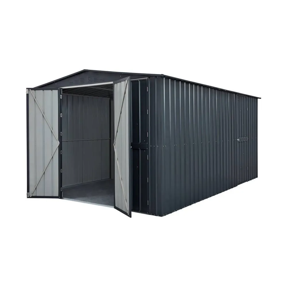 Mercia 10 x 15 Feet Globel Dual Door Workshop Garage - Steel/Metal - Grey 2