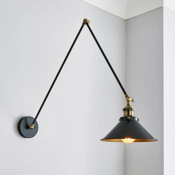 Logan Grey Arm Ceiling and Wall Light