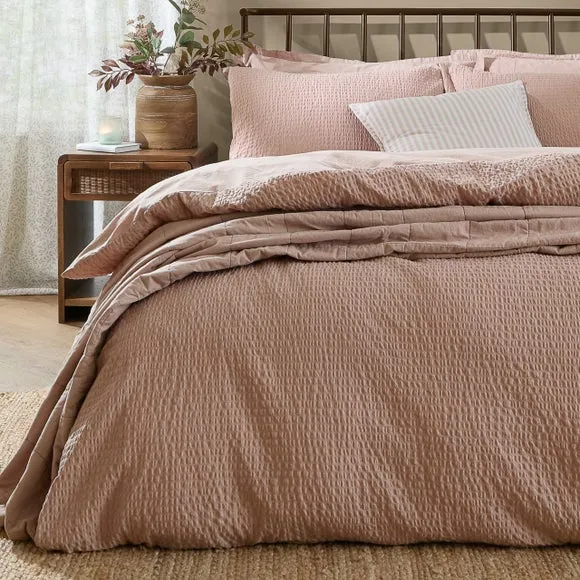 Yard Hebden Seersucker 100% Cotton Duvet Cover & Pillowcase Set 3