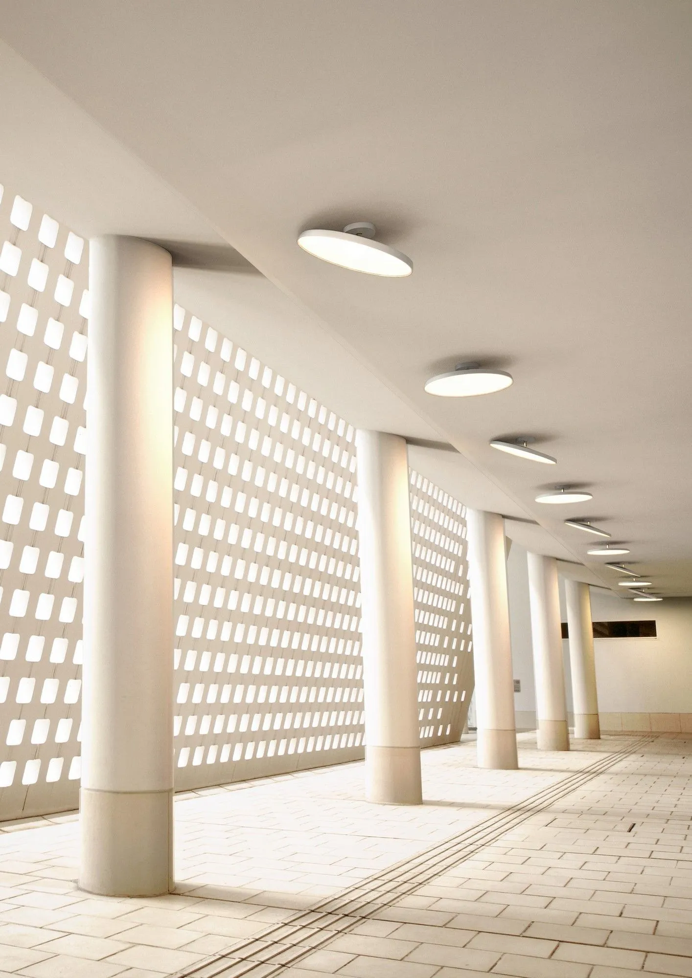Nordlux Kaito Ceiling Light White Metal Hallway LED 3000k Mains 39cm 3