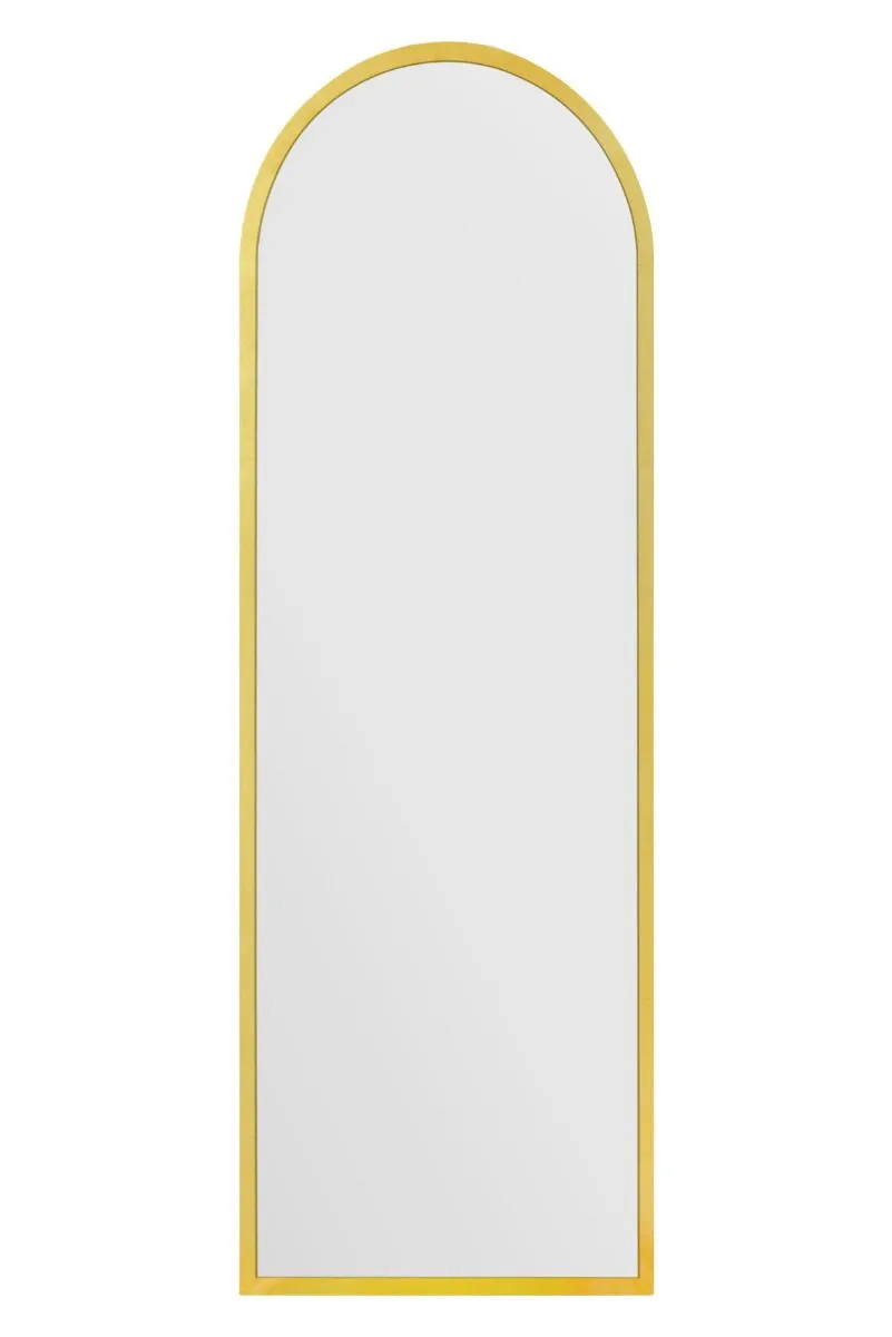 MirrorOutlet Gold Metal Framed Arched Garden Wall Mirror 63" X 21" (160CM X 53CM) 3
