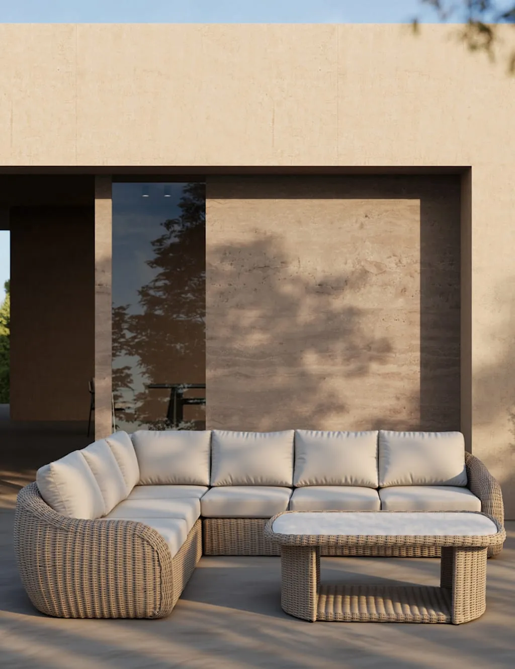 Royalcraft Bora 6 Seater Garden Lounge Set Beige