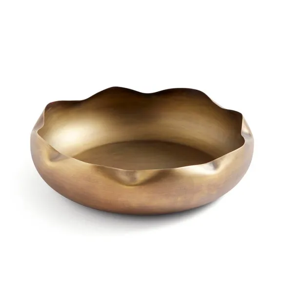 Organic Edged Metal Decorative Bowl 3