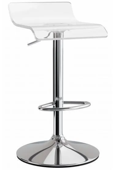 netfurniture Tina Acrylic Bar Stool Height Adjustable - Clear