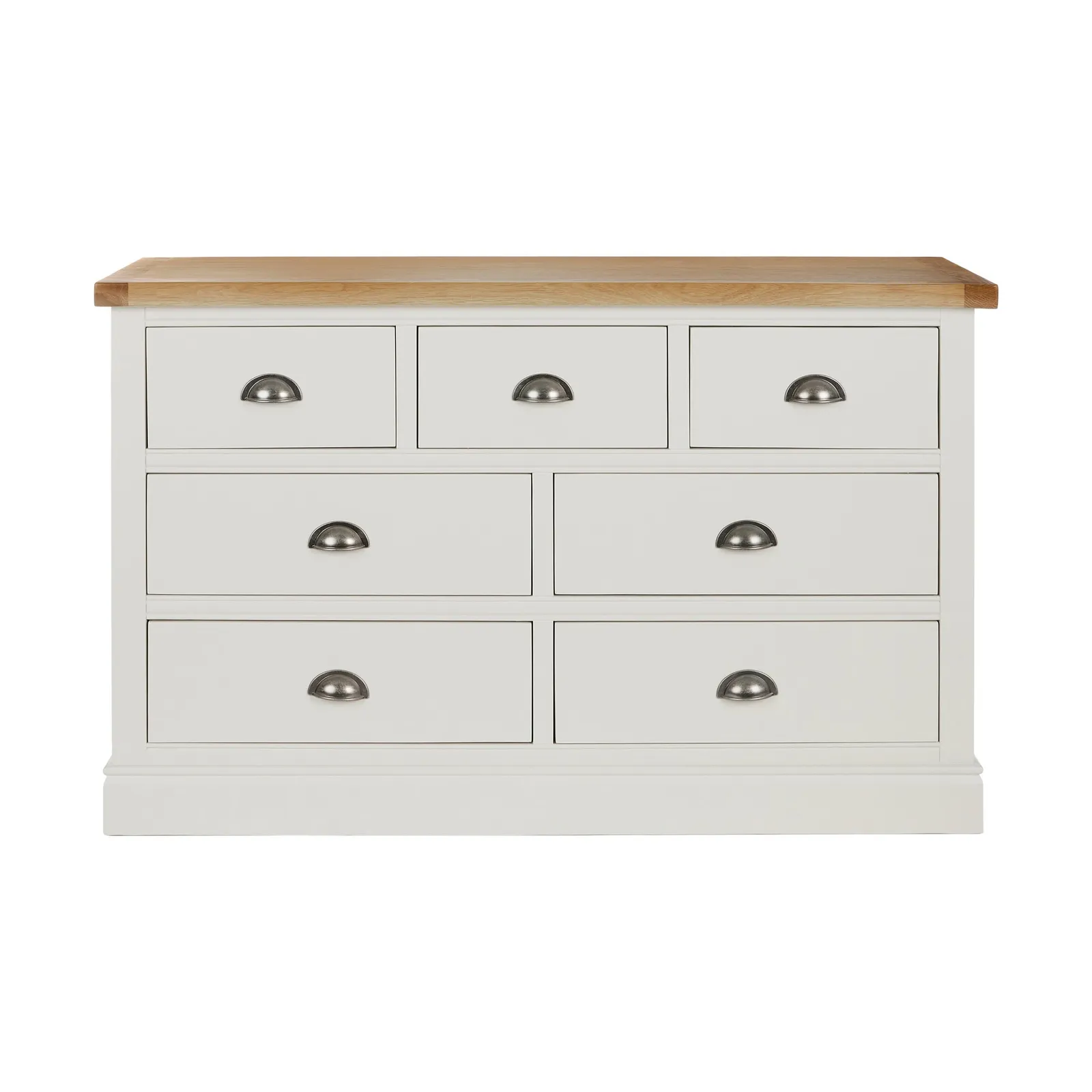 Compton Ivory 7 Drawer Chest Cream and Brown