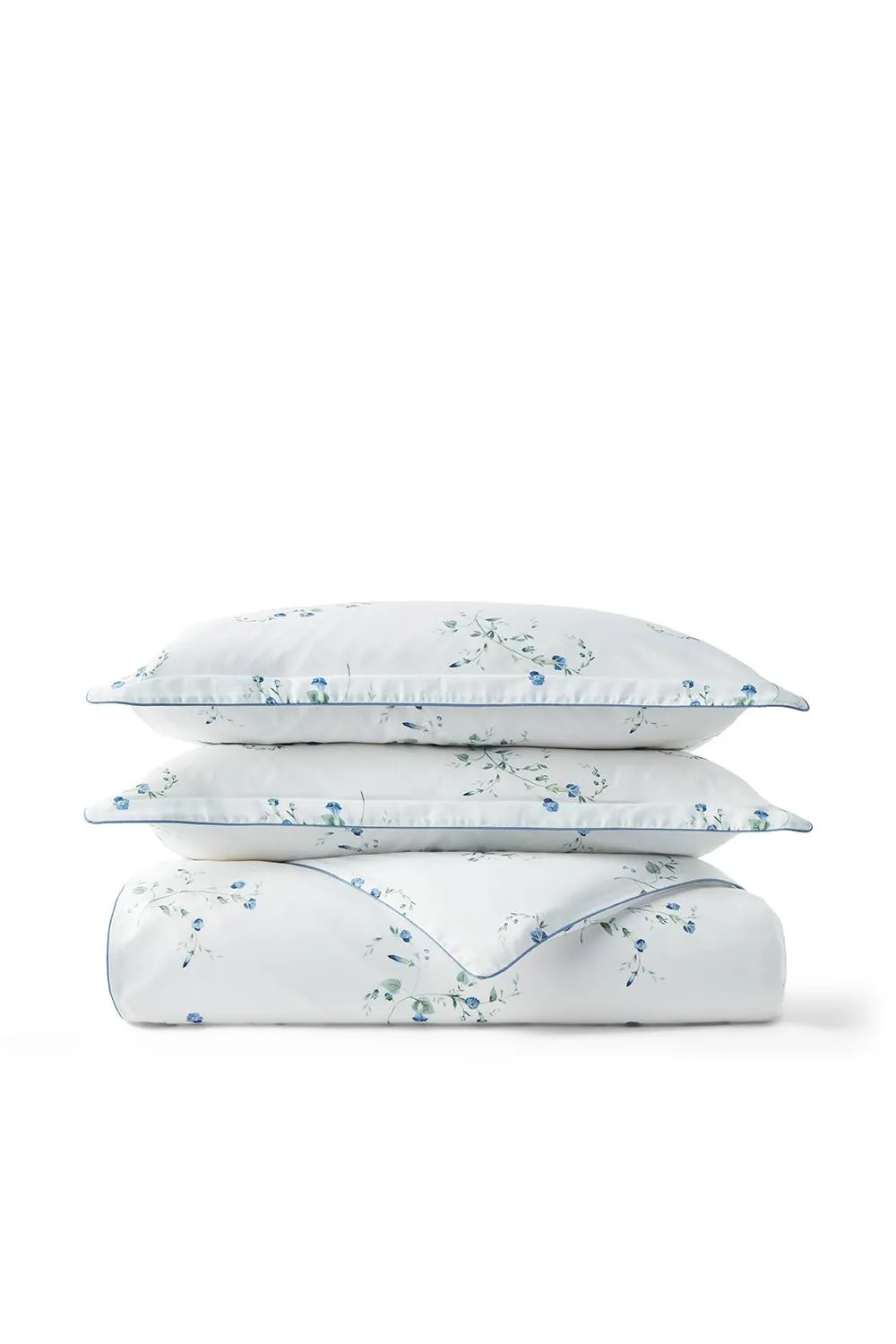 CHRISTY 'Forget Me Not' Wildflower Design Cotton Sateen Duvet Cover Set in Blue 2