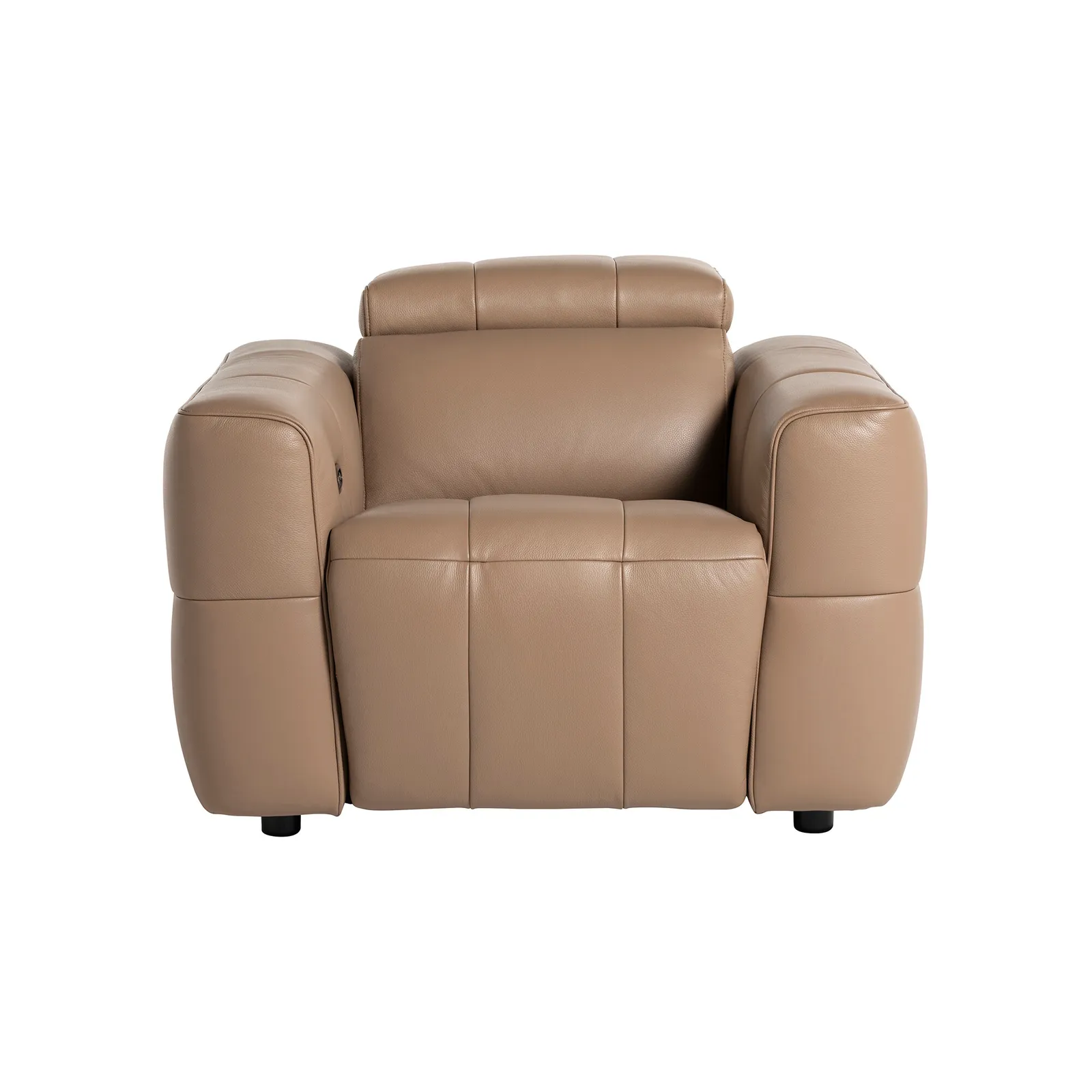 Rochester Armchair Power Recliner With Head Tilt, Neutral Leather | Barker & Stonehouse 3