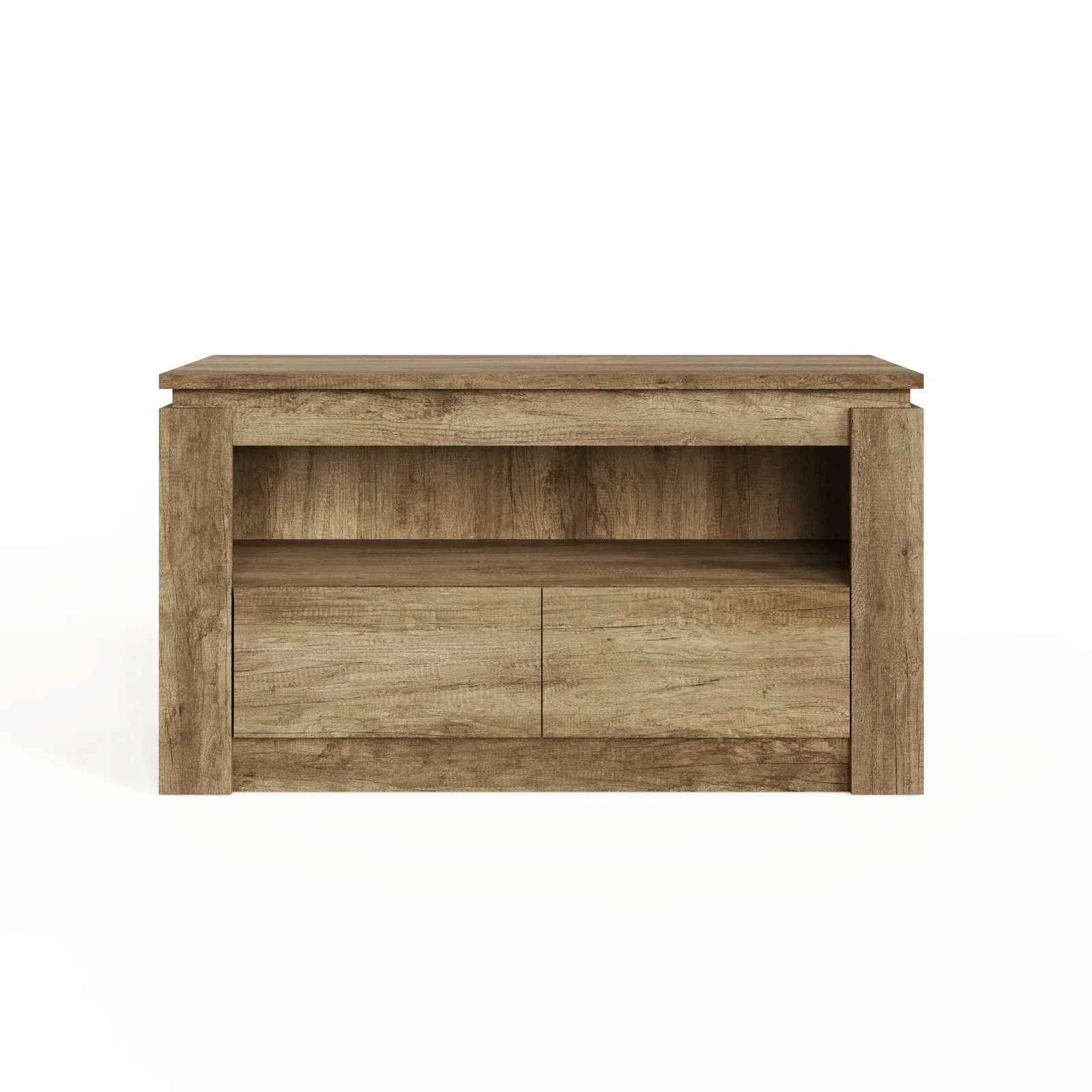 GFW Canyon 2 Drawer TV Unit in Brown 5