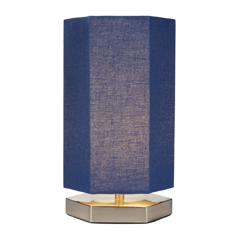 Glow Hexagon Table Lamp, Navy 1