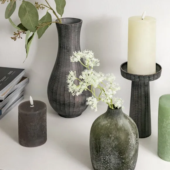 Ratho Antique Grey Candle Holder 3