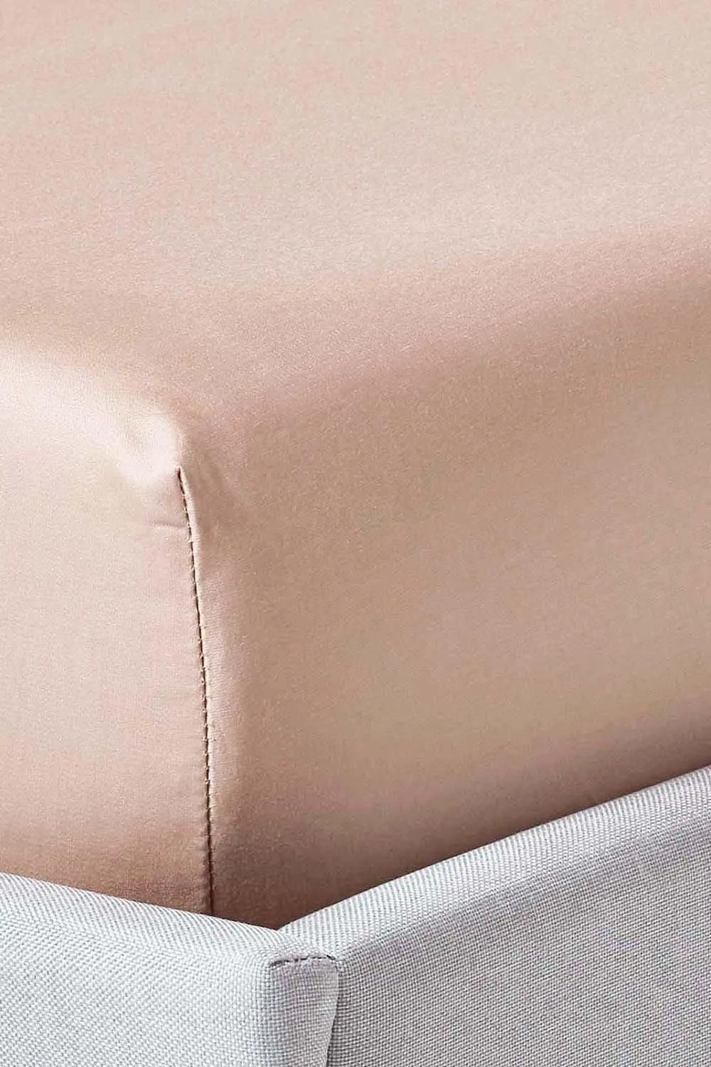 Homescapes Egyptian Cotton Deep Fitted Sheet 18 inch 1000 Thread Count in Beige 1