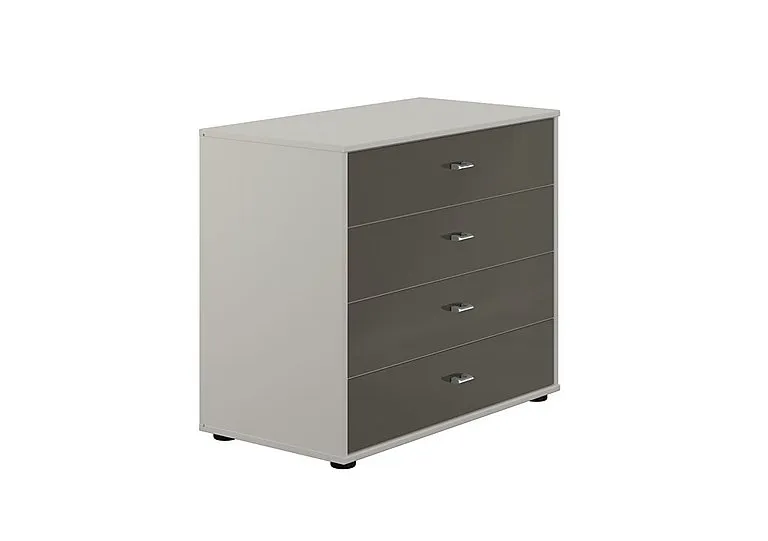 Santa Cruz 80cm 4 Drawer Chest - Havana Dr/Grey Carcase - Bedroom Furniture