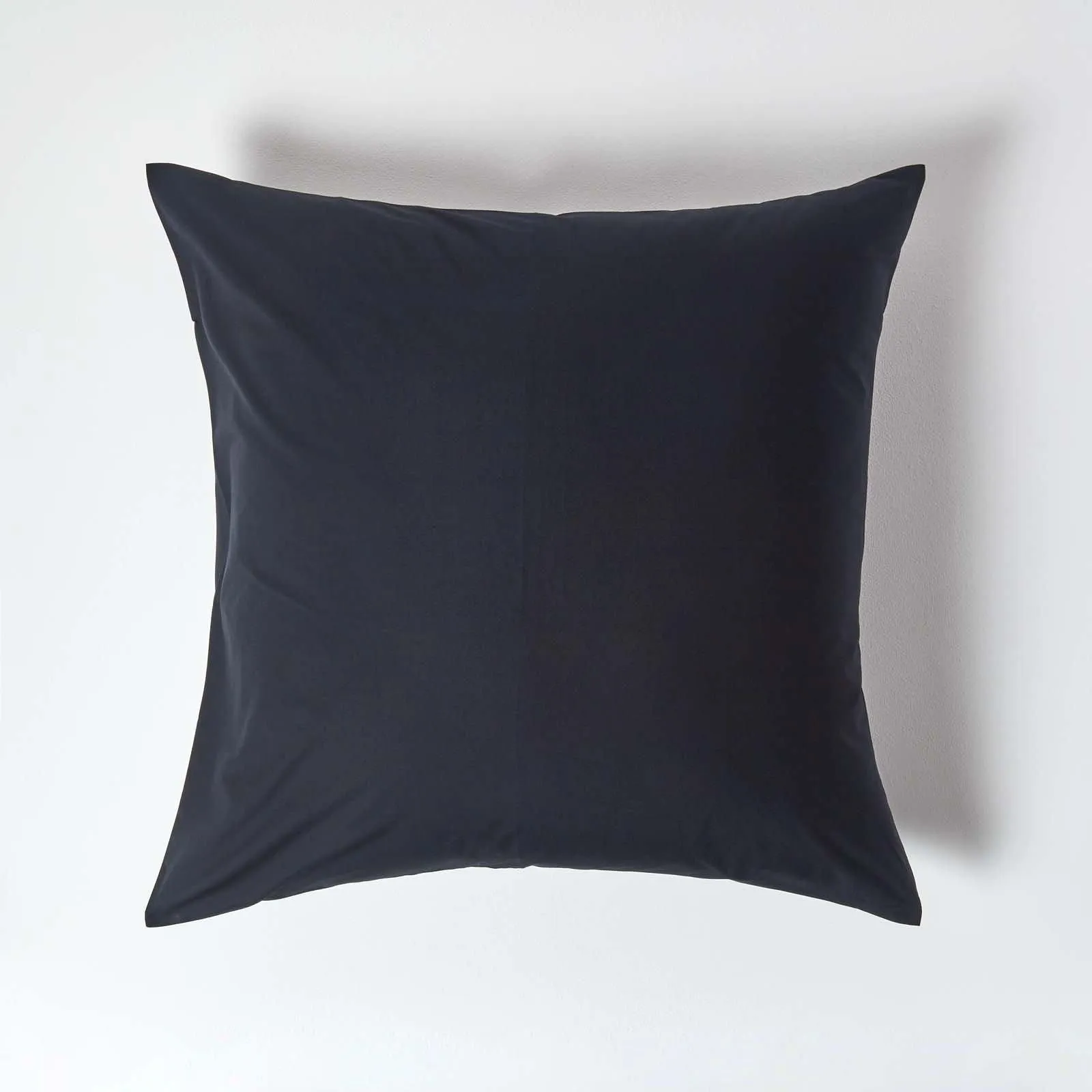 Homescapes Continental Egyptian Cotton Pillowcase 200 TC, 80 x 80 cm in Black