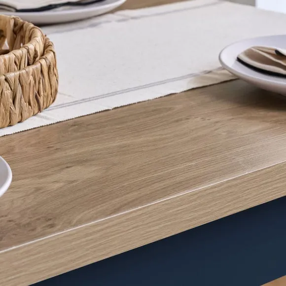 Highgate Dining Table with 2 Benches, Oak Effect 4