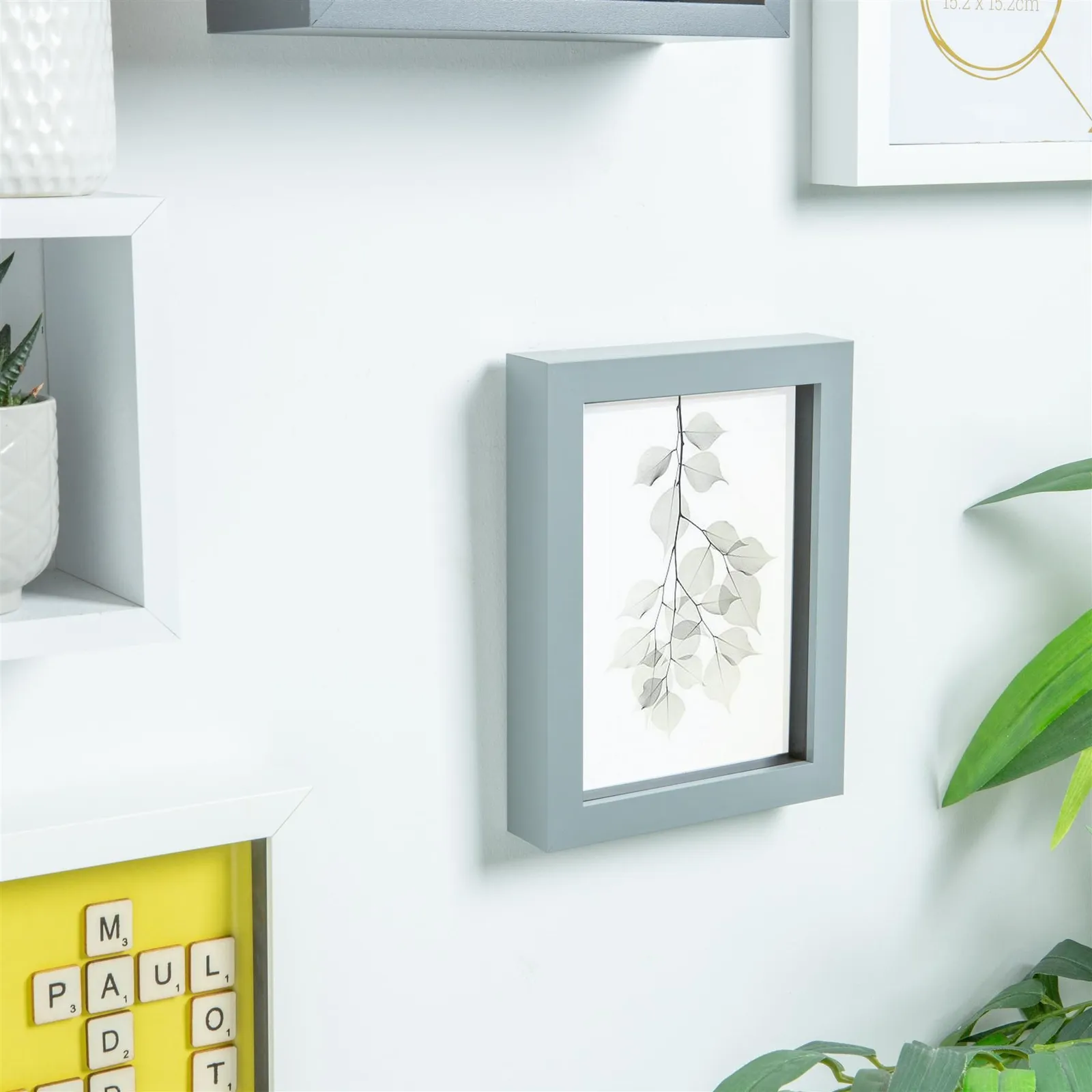 Nicola Spring 3D Box Photo Frames - 5 x 7" - Pack of 5 in Grey 6