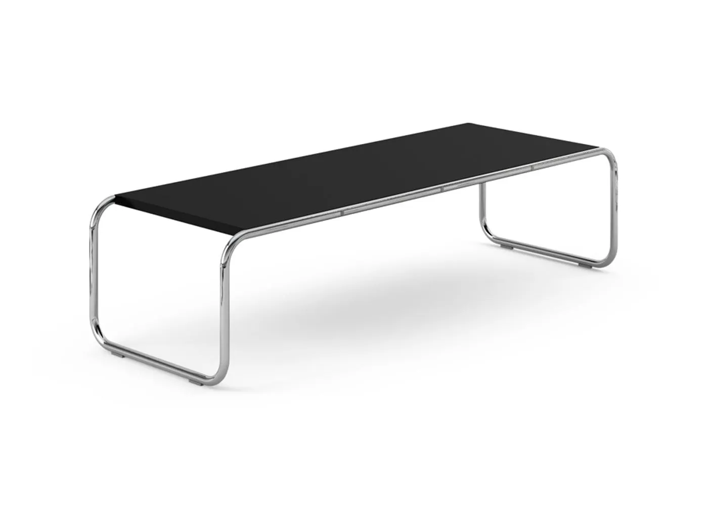 Knoll Laccio Low Table Rectangular Black Laminate 2