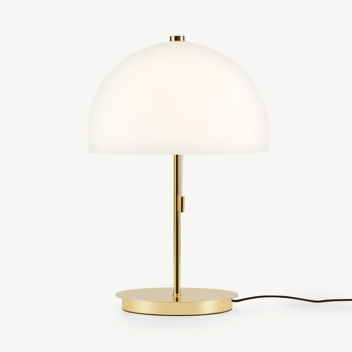 Collet Dome Table Lamp, Brass & Opal Glass