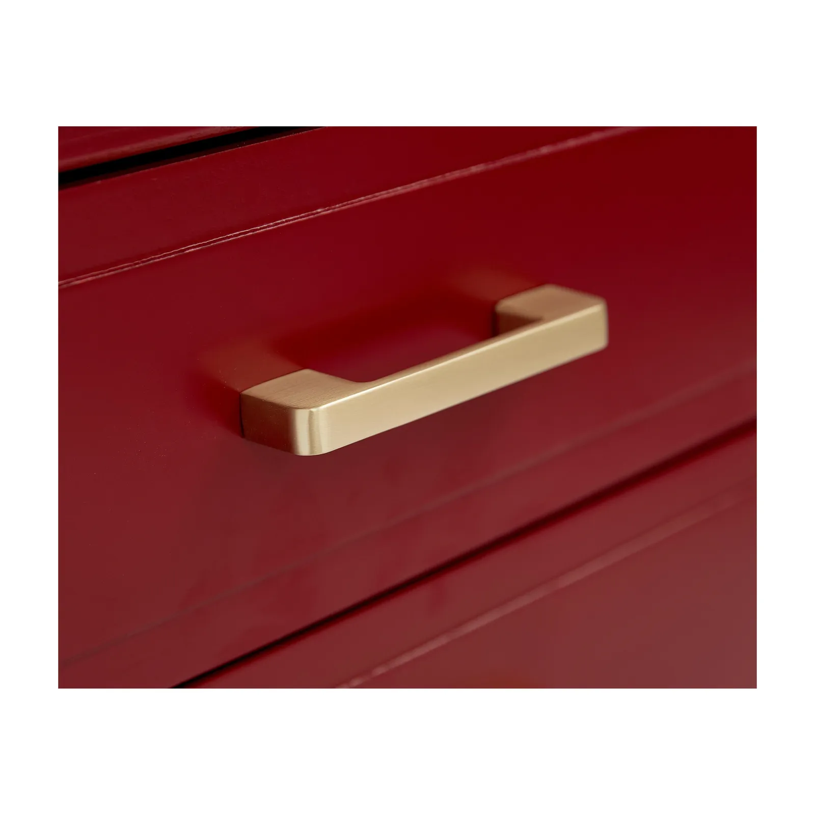 Cabinet Bits Palazzi 2 Drawer Console Table in Red 6