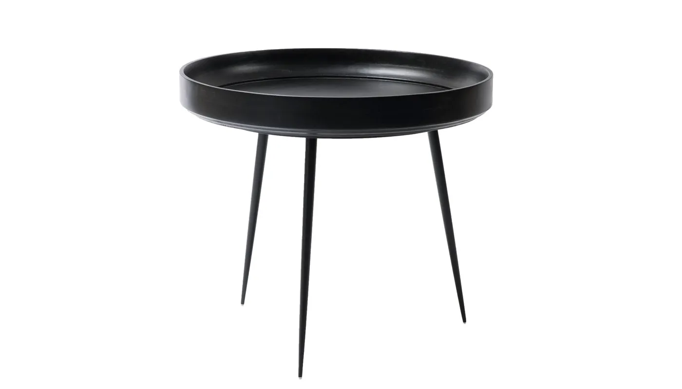 Mater Bowl Table Large Black Stained Mango Wood