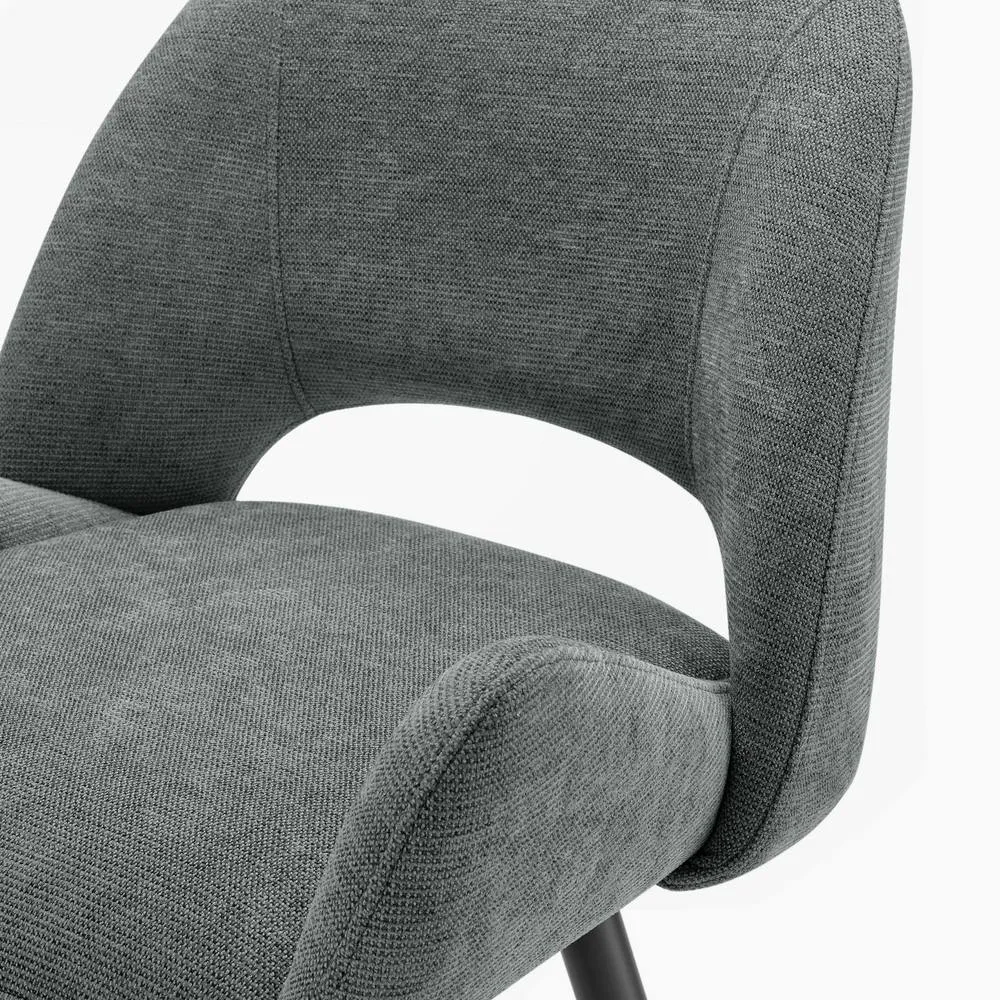 FurnitureboxUK 2x Layla Grey Fabric Bar Chairs 6