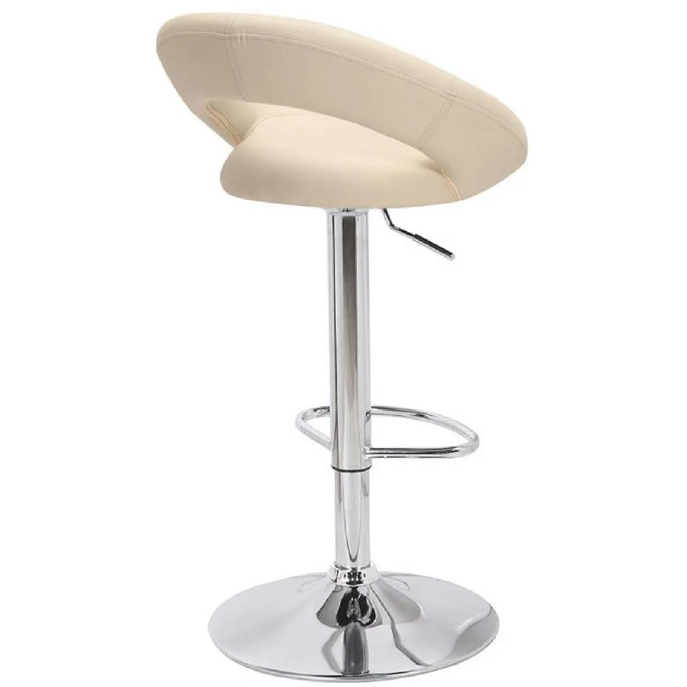 netfurniture Serene Cream Padded Kitchen Breakfast Bar Stool Height Adjustable 5